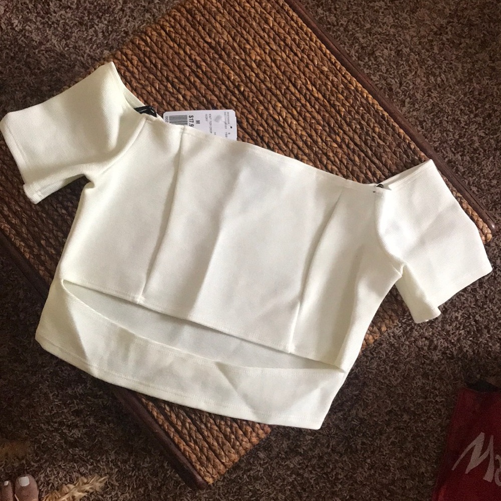 Off the shoulder crop top